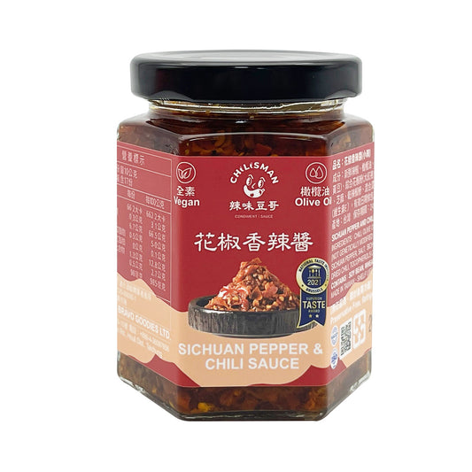 辣味豆哥 CHILISMAN 花椒香辣醬_小辣_橄欖油 170g