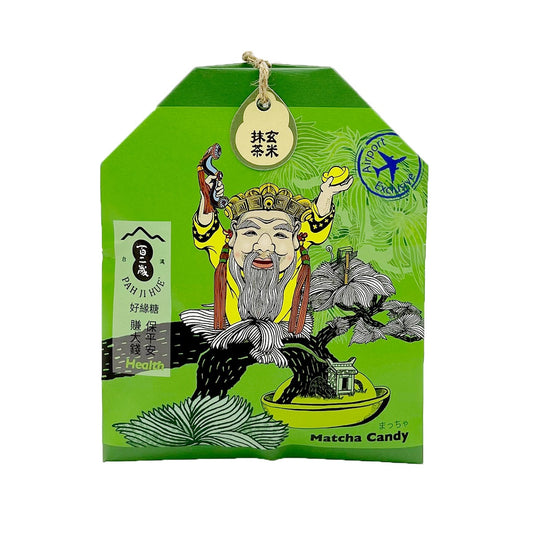 百二歲 PAH JI HUE 玄米抹茶糖 土地公御守 70g