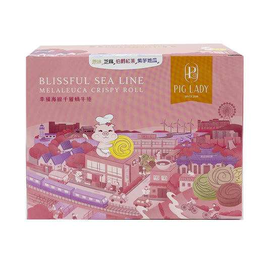 豬寶妹 PIG LADY 蝸牛捲-綜合四口味 (原味.芝麻.伯爵紅茶.紫芋地瓜) 384g