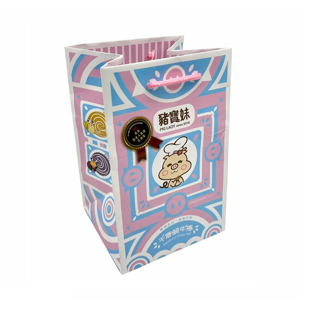 豬寶妹 PIG LADY 蝸牛捲-綜合四口味 (原味.芝麻.伯爵紅茶.紫芋地瓜) 384g